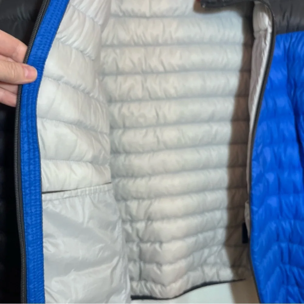 Gerry Men’s Down Puffer Jacket Blue & Black Colorblock - Size Large